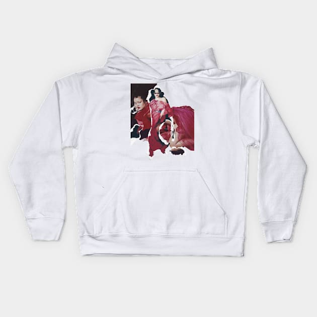 Rihanna Kids Hoodie by stellarcollages